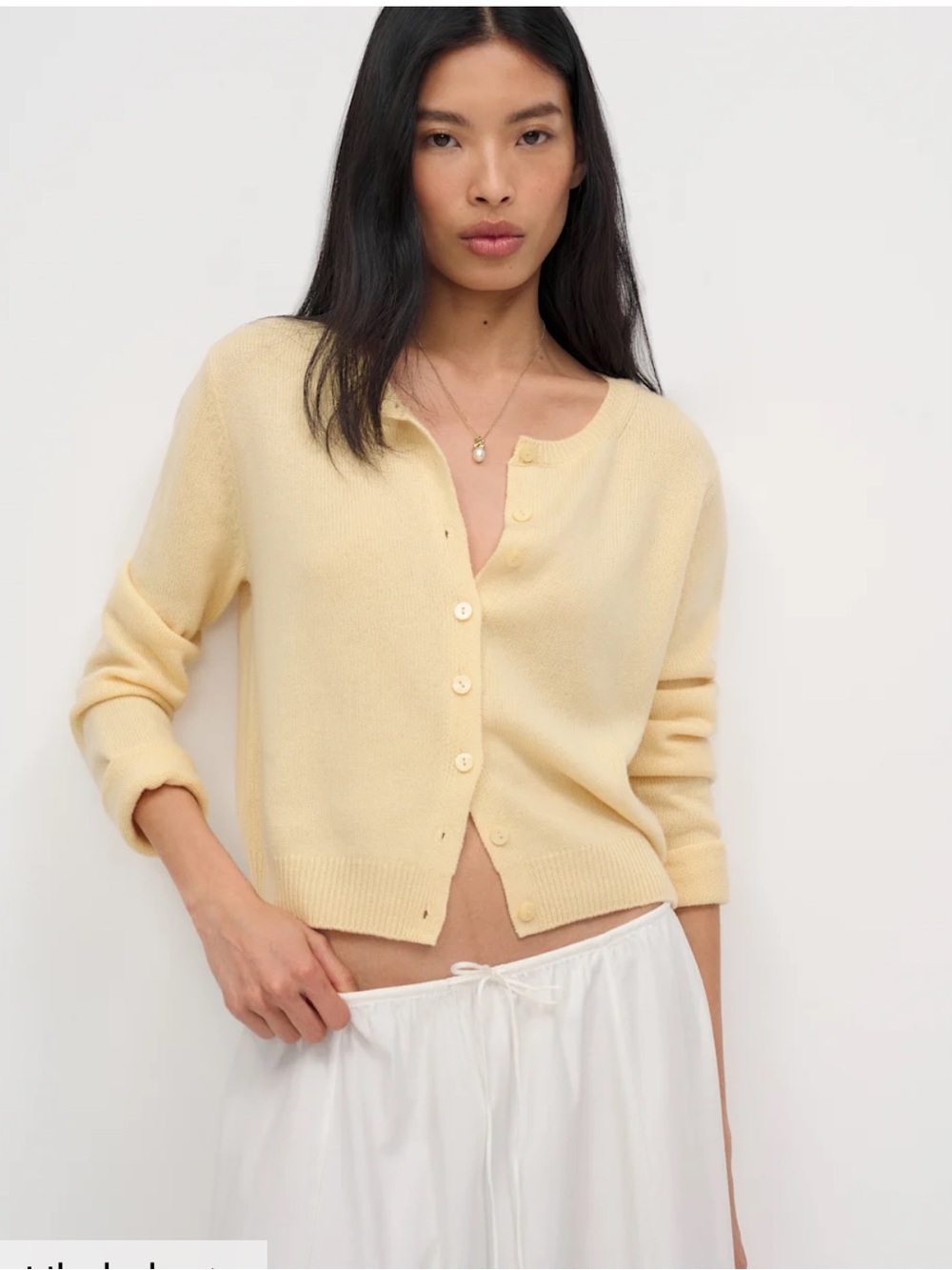 Reformation Clara Cashmere Crew Cardigan